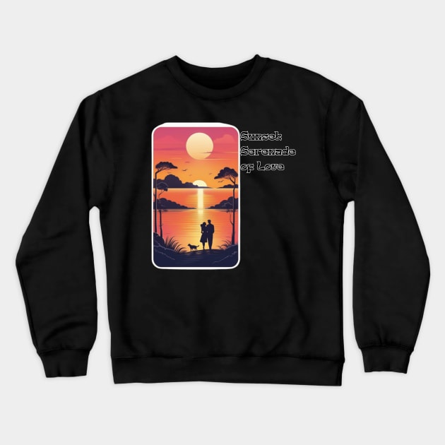 Sunset Serenade of Love Crewneck Sweatshirt by abdellahyousra